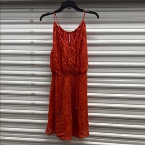 Idyllwind Elegant Orange Sleeveless Dress Size S